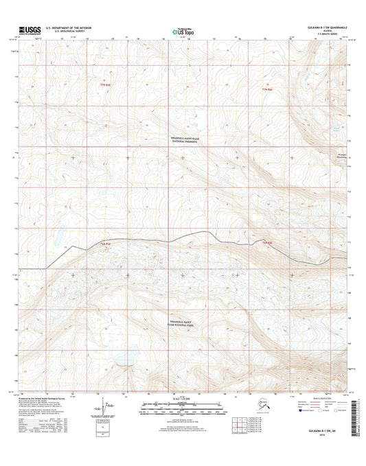 Gulkana B-1 SW Alaska US Topo Map Image
