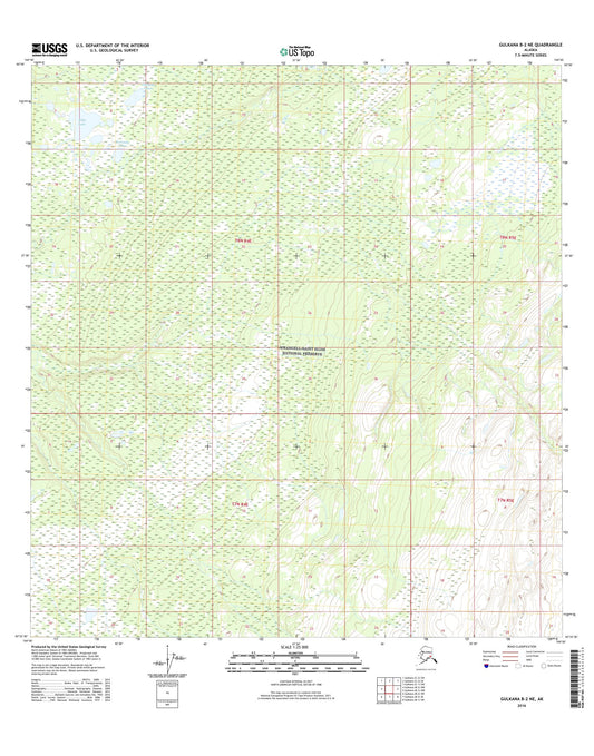 Gulkana B-2 NE Alaska US Topo Map Image
