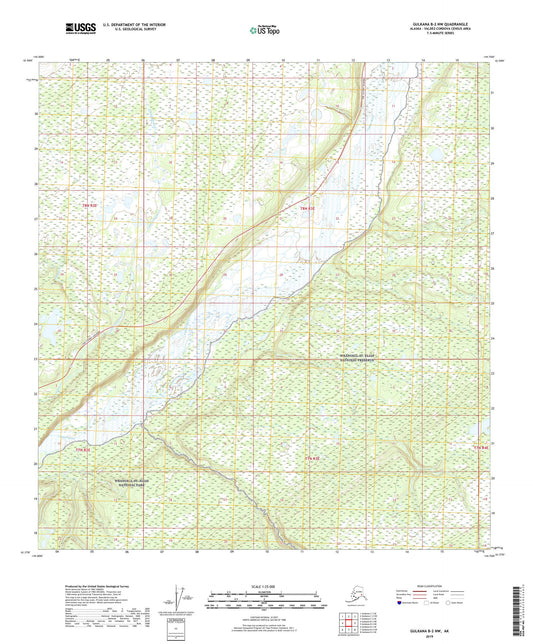 Gulkana B-2 NW Alaska US Topo Map Image