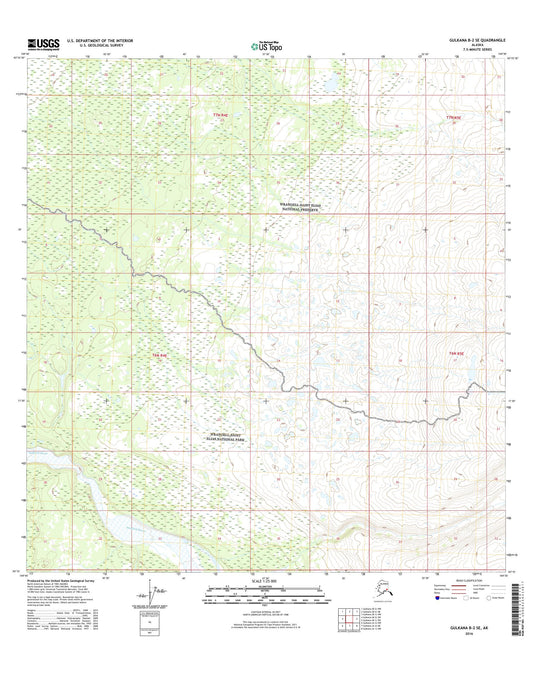 Gulkana B-2 SE Alaska US Topo Map Image