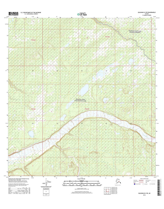 Gulkana B-2 SW Alaska US Topo Map Image