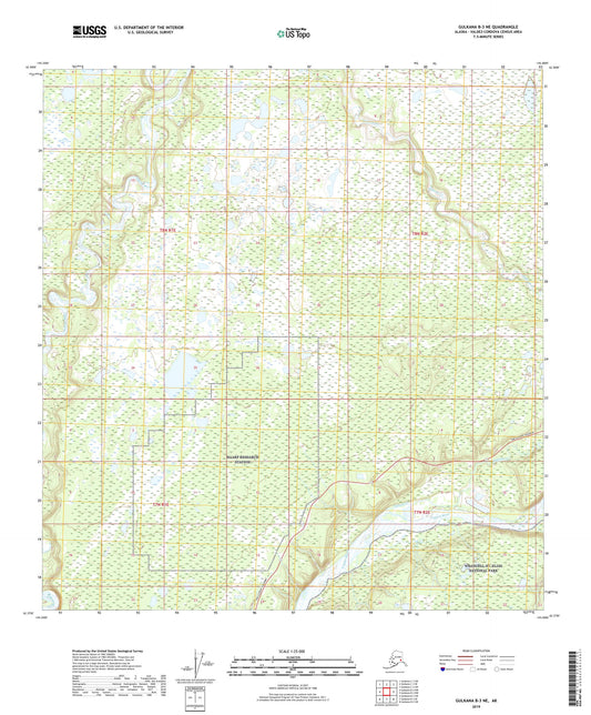 Gulkana B-3 NE Alaska US Topo Map Image