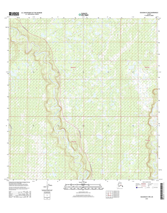 Gulkana B-3 NW Alaska US Topo Map Image