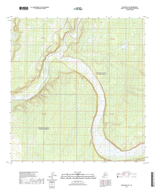 Gulkana B-3 SE Alaska US Topo Map Image