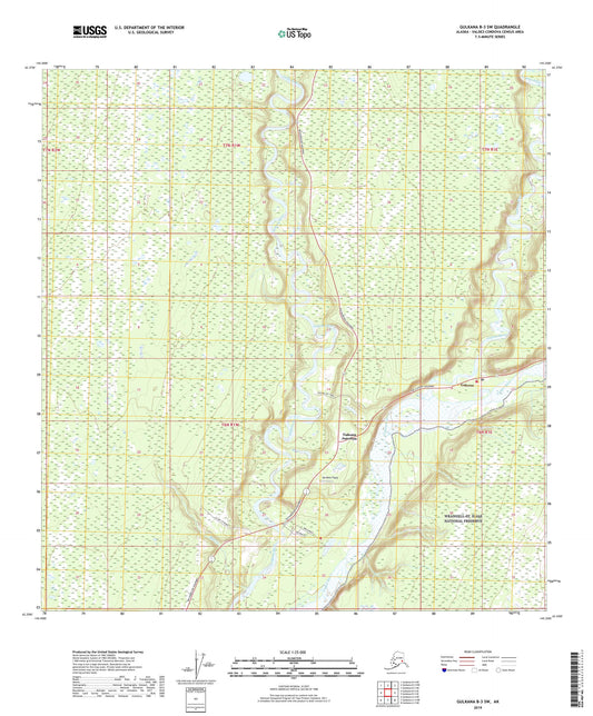 Gulkana B-3 SW Alaska US Topo Map Image