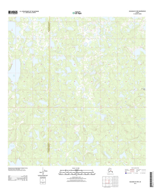 Gulkana B-5 NW Alaska US Topo Map Image