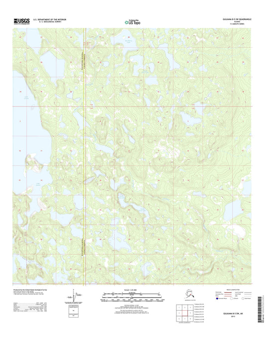 Gulkana B-5 SW Alaska US Topo Map Image