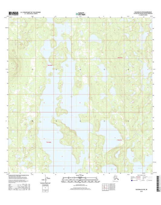 Gulkana B-6 NE Alaska US Topo Map Image