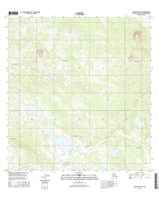 Gulkana B-6 NW Alaska US Topo Map Image