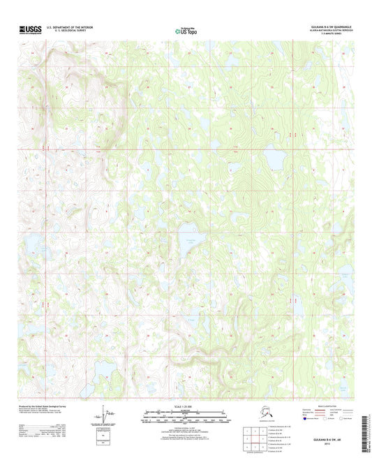 Gulkana B-6 SW Alaska US Topo Map Image