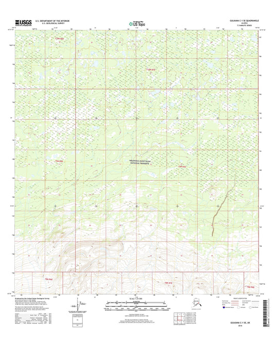 Gulkana C-1 SE Alaska US Topo Map Image