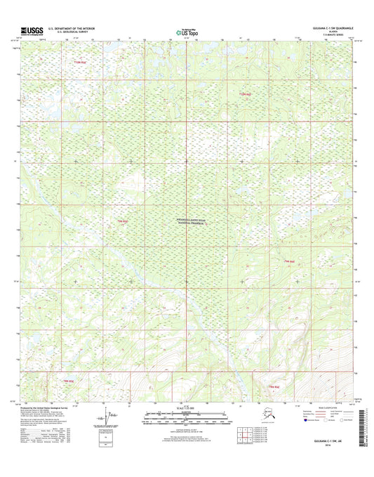 Gulkana C-1 SW Alaska US Topo Map Image