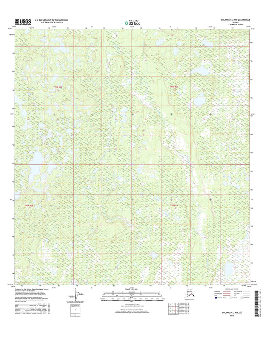 Gulkana C-2 NW Alaska US Topo Map Image