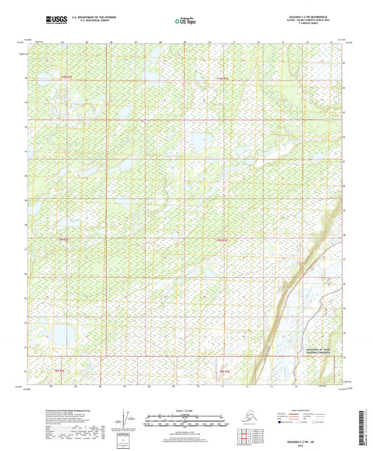 Gulkana C-2 SW Alaska US Topo Map Image