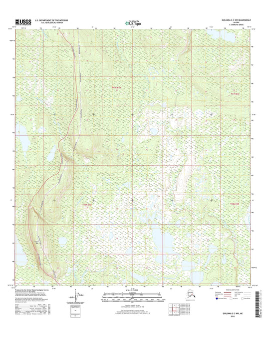 Gulkana C-3 NW Alaska US Topo Map Image