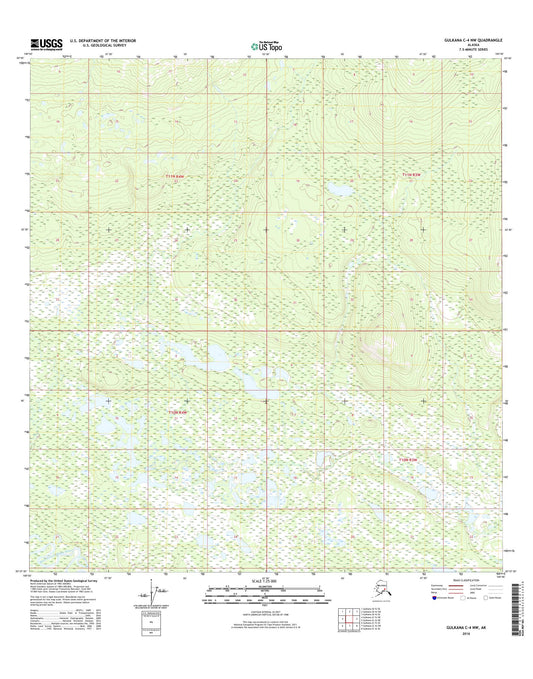 Gulkana C-4 NW Alaska US Topo Map Image