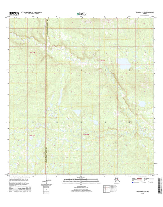 Gulkana C-5 NW Alaska US Topo Map Image