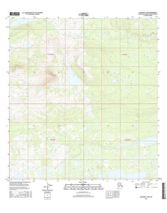 Gulkana C-6 NE Alaska US Topo Map Image
