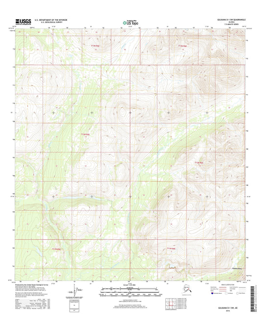 Gulkana D-1 SW Alaska US Topo Map Image