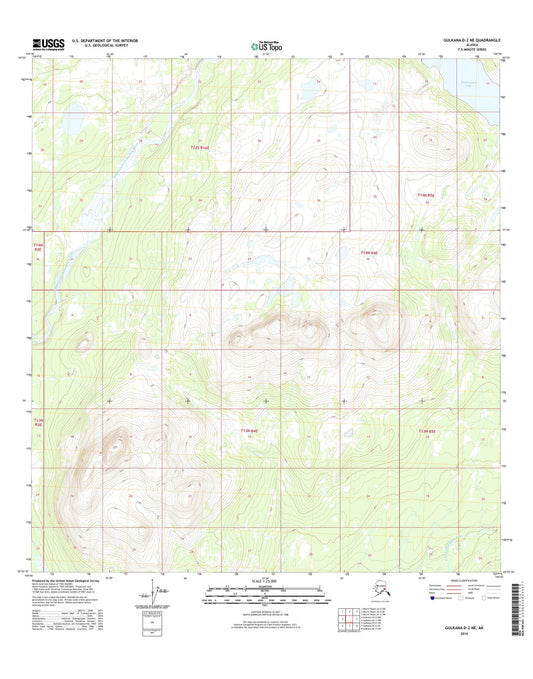 Gulkana D-2 NE Alaska US Topo Map Image