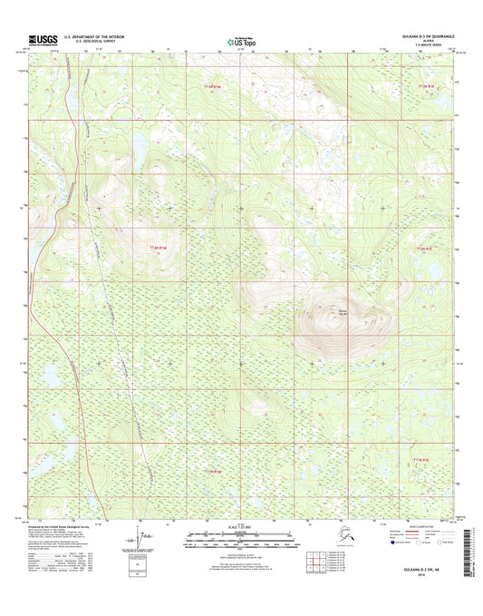 Gulkana D-3 SW Alaska US Topo Map Image