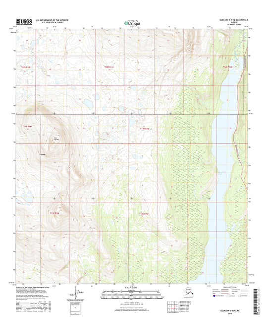 Gulkana D-4 NE Alaska US Topo Map Image