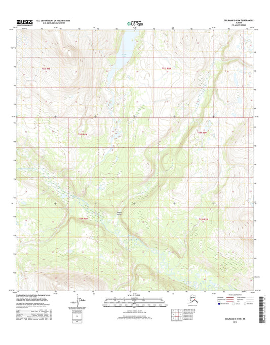 Gulkana D-4 NW Alaska US Topo Map Image
