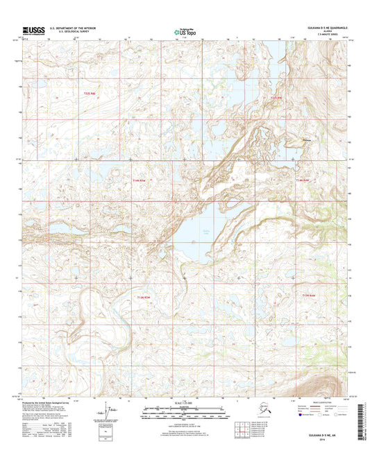 Gulkana D-5 NE Alaska US Topo Map Image