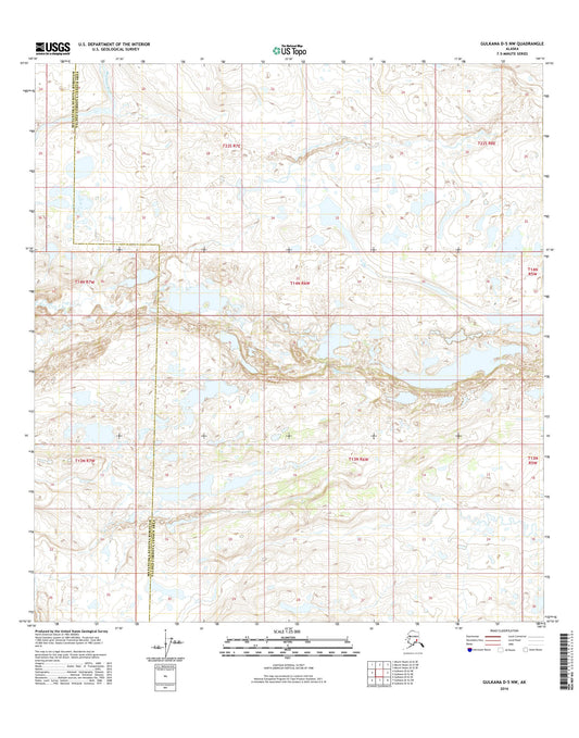 Gulkana D-5 NW Alaska US Topo Map Image