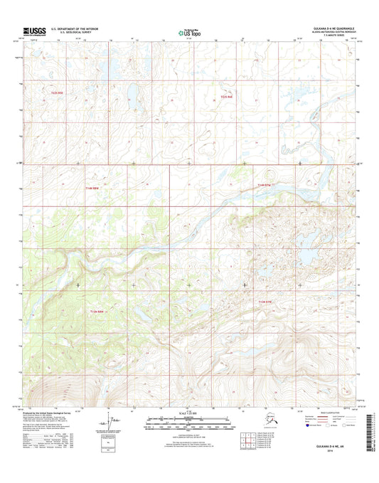 Gulkana D-6 NE Alaska US Topo Map Image