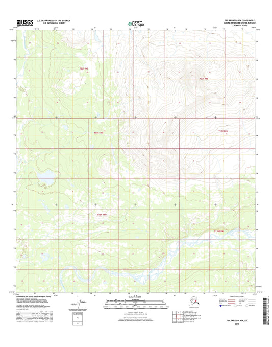 Gulkana D-6 NW Alaska US Topo Map Image