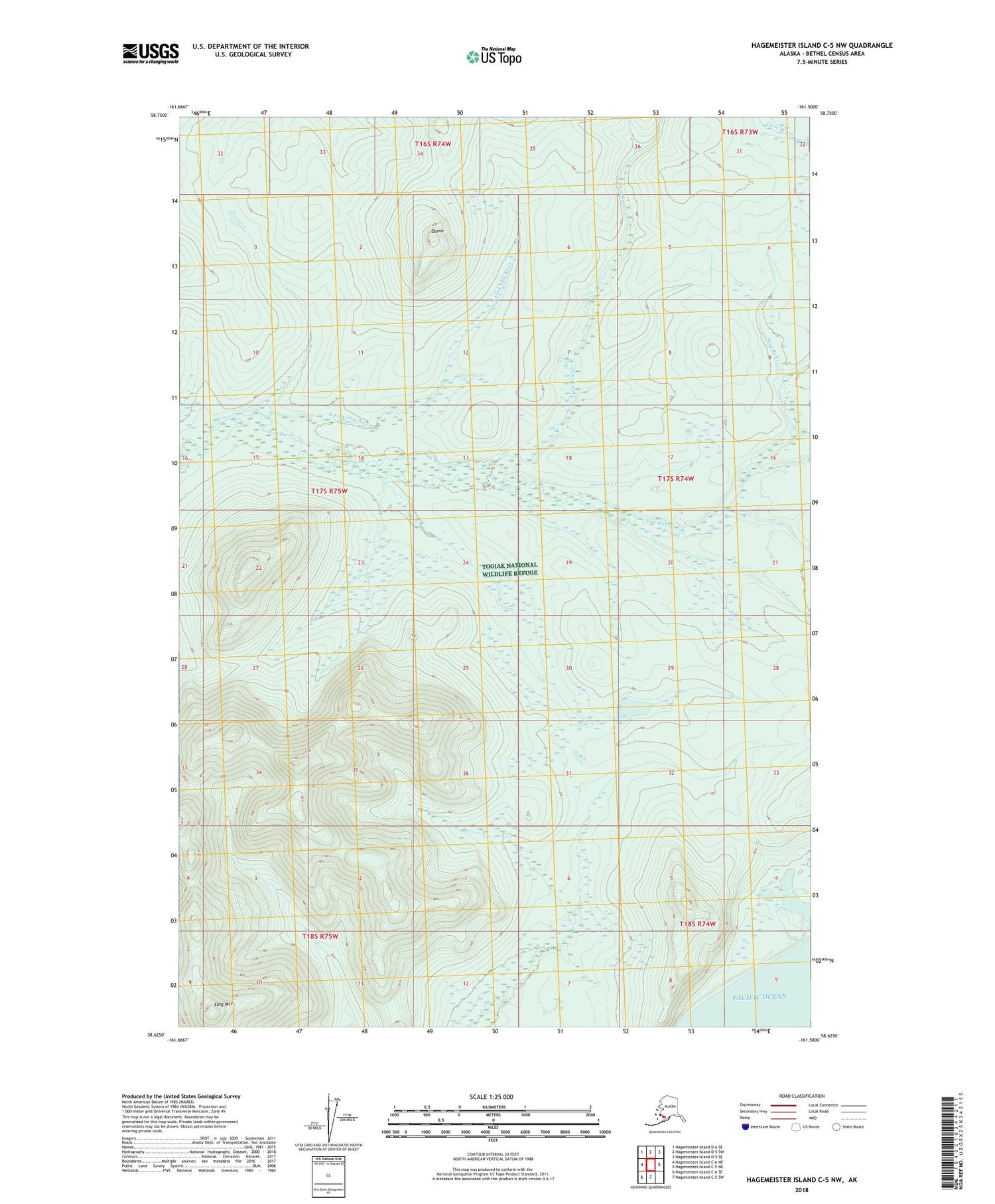 Hagemeister Island C-5 NW Alaska US Topo Map Image