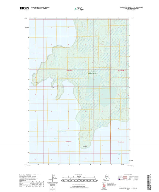 Hagemeister Island D-1 NW Alaska US Topo Map Image