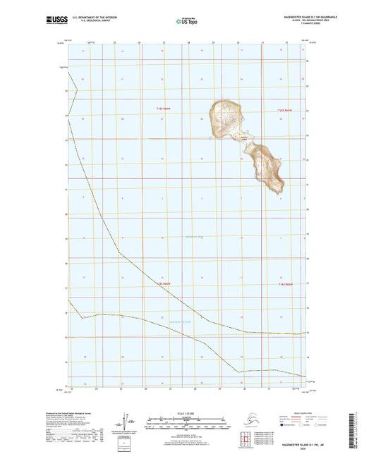 Hagemeister Island D-1 SW Alaska US Topo Map Image