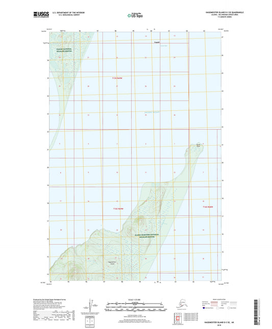 Hagemeister Island D-3 SE Alaska US Topo Map Image