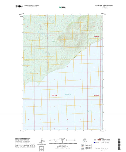 Hagemeister Island D-4 SE Alaska US Topo Map Image