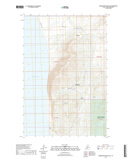Hagemeister Island D-6 NE Alaska US Topo Map Image