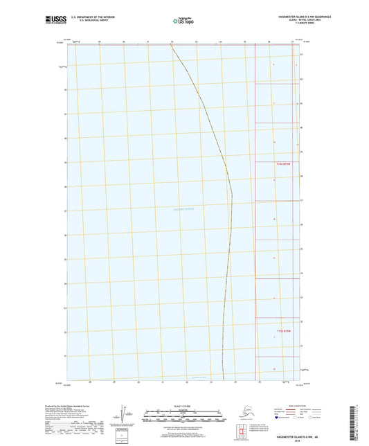 Hagemeister Island D-6 NW Alaska US Topo Map Image
