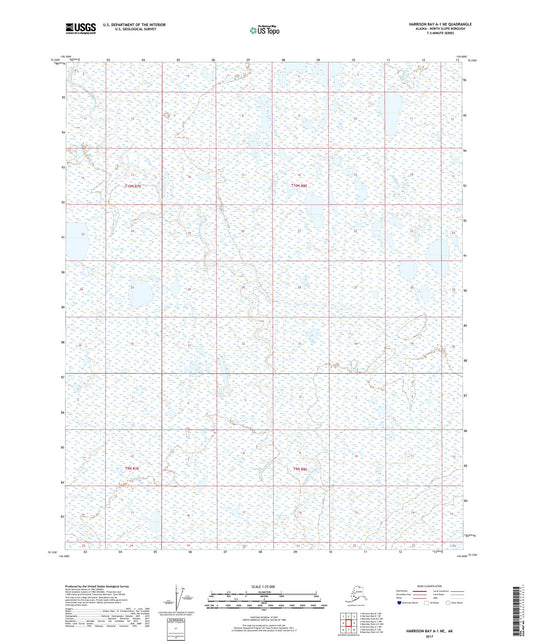 Harrison Bay A-1 NE Alaska US Topo Map Image