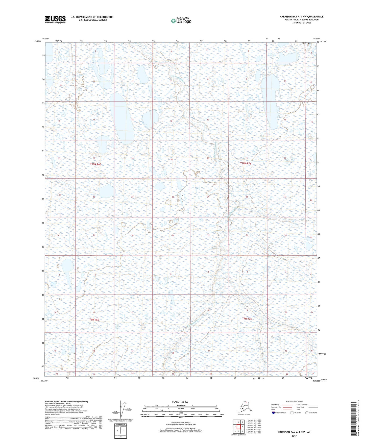 Harrison Bay A-1 NW Alaska US Topo Map Image