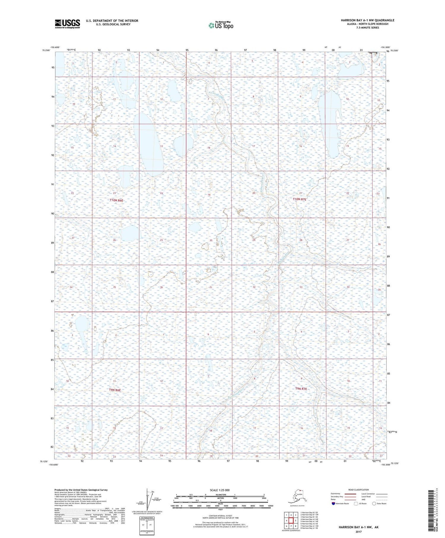 Harrison Bay A-1 NW Alaska US Topo Map Image