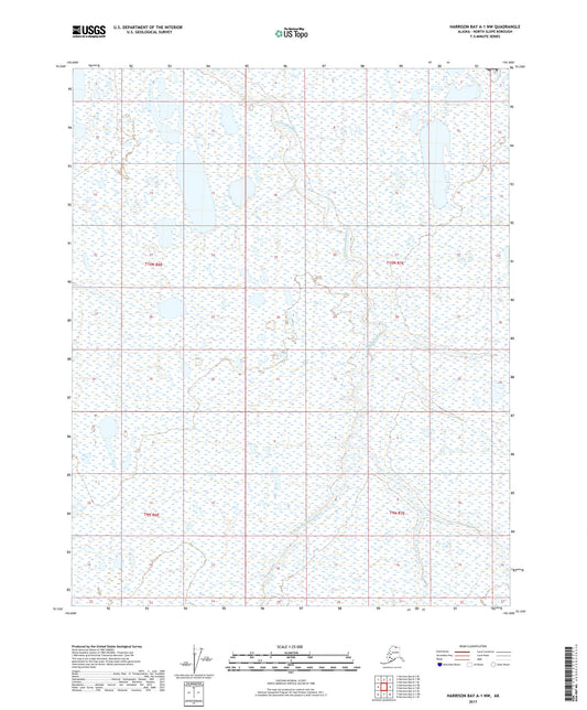 Harrison Bay A-1 NW Alaska US Topo Map Image