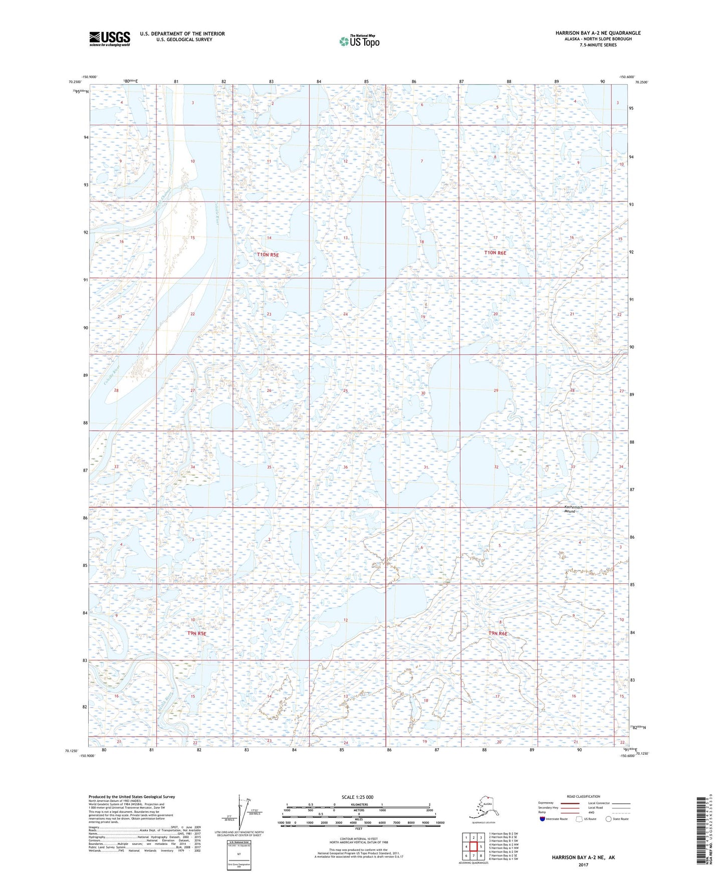 Harrison Bay A-2 NE Alaska US Topo Map Image