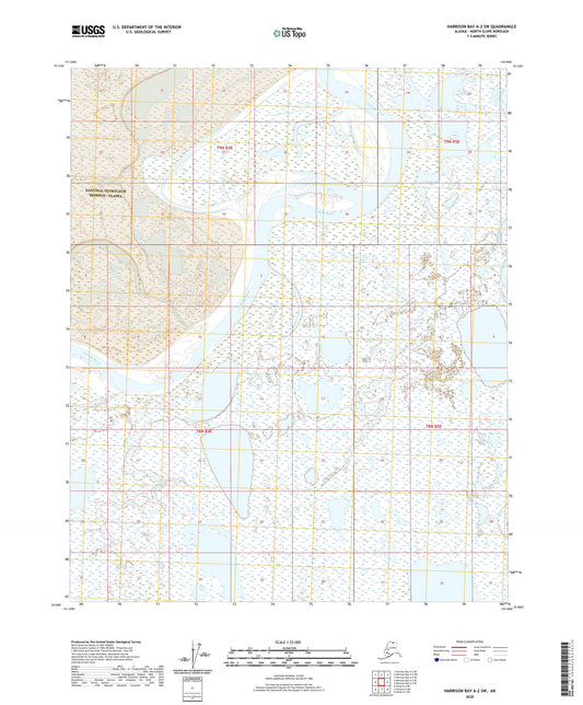 Harrison Bay A-2 SW Alaska US Topo Map Image
