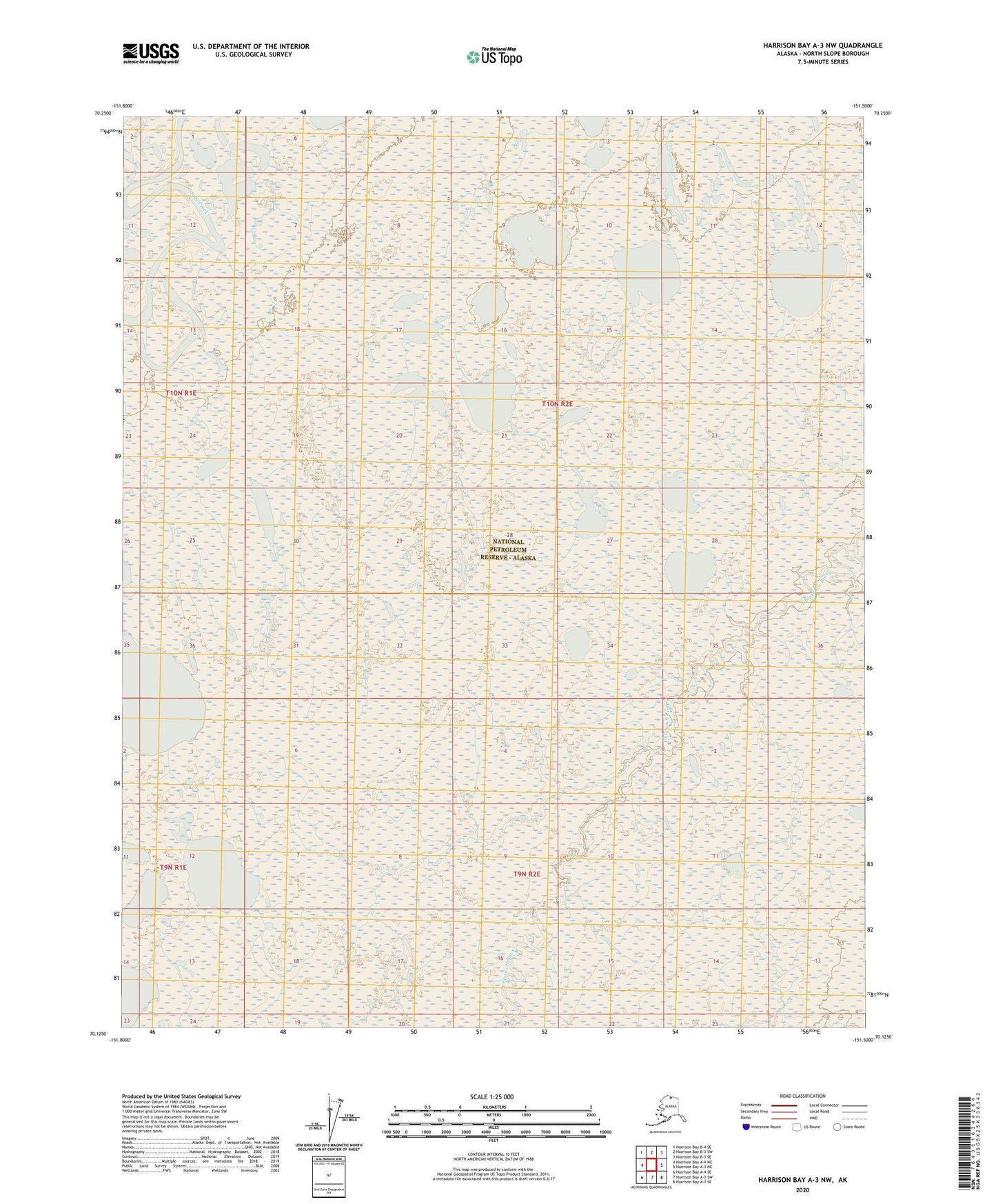 Harrison Bay A-3 NW Alaska US Topo Map Image