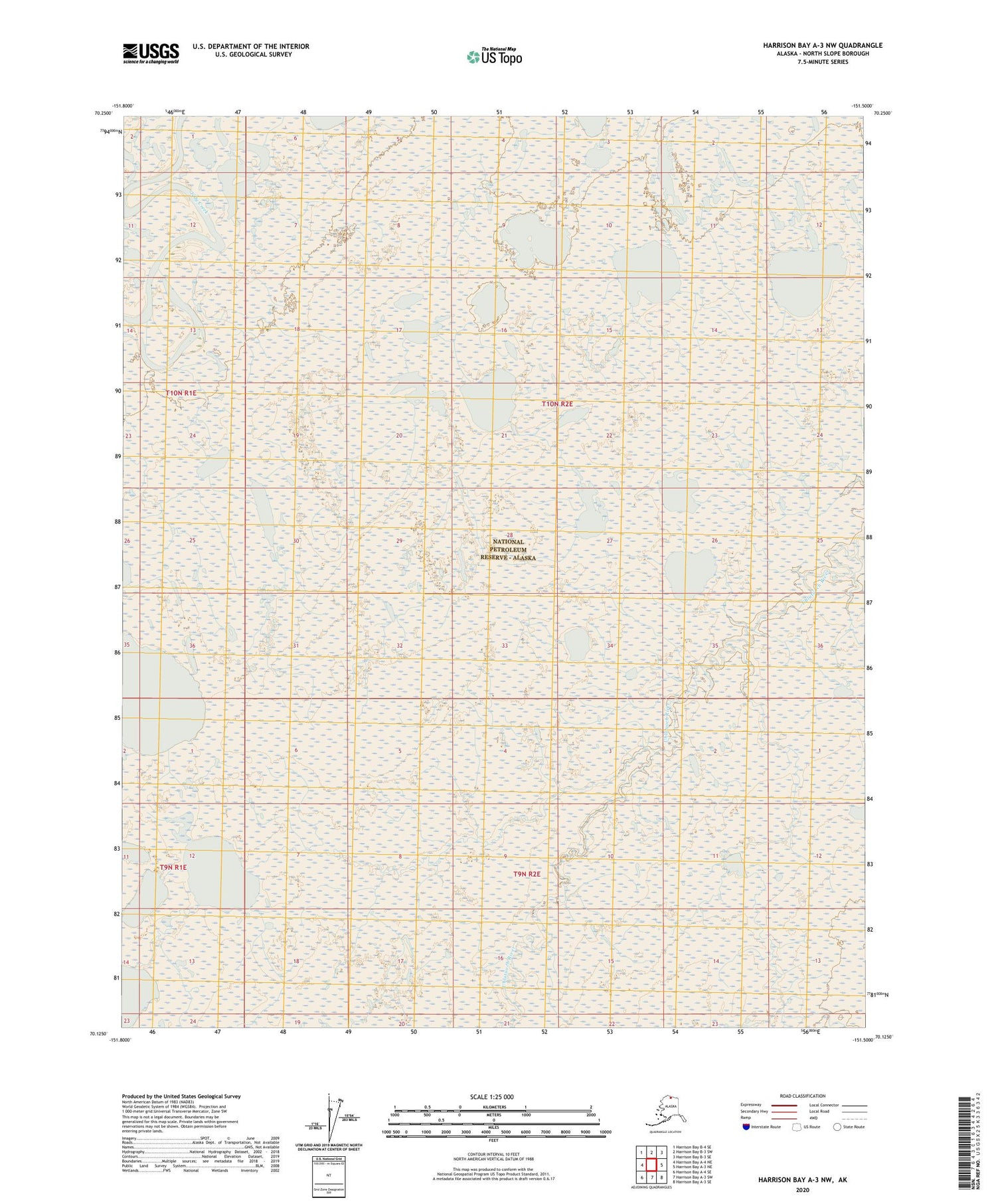 Harrison Bay A-3 NW Alaska US Topo Map Image