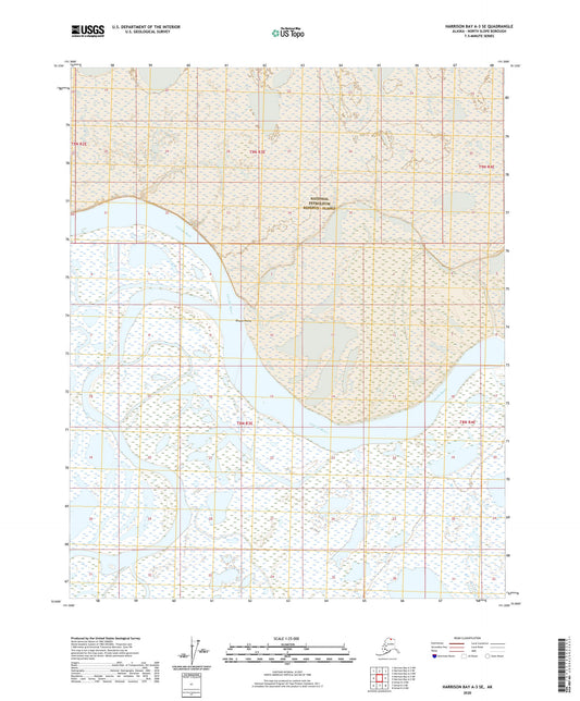Harrison Bay A-3 SE Alaska US Topo Map Image