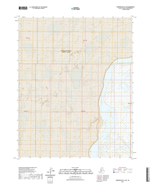 Harrison Bay A-3 SW Alaska US Topo Map Image