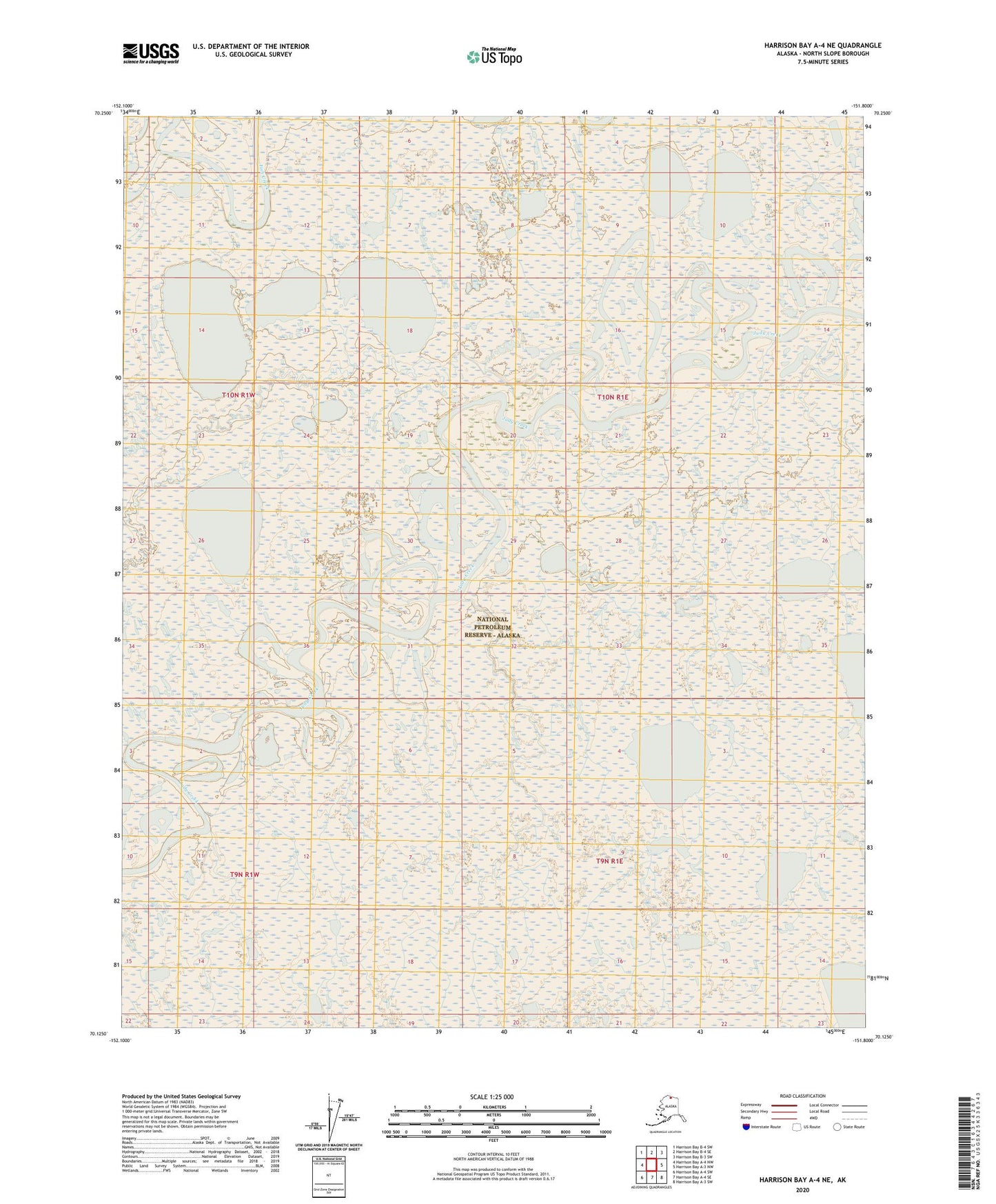 Harrison Bay A-4 NE Alaska US Topo Map Image
