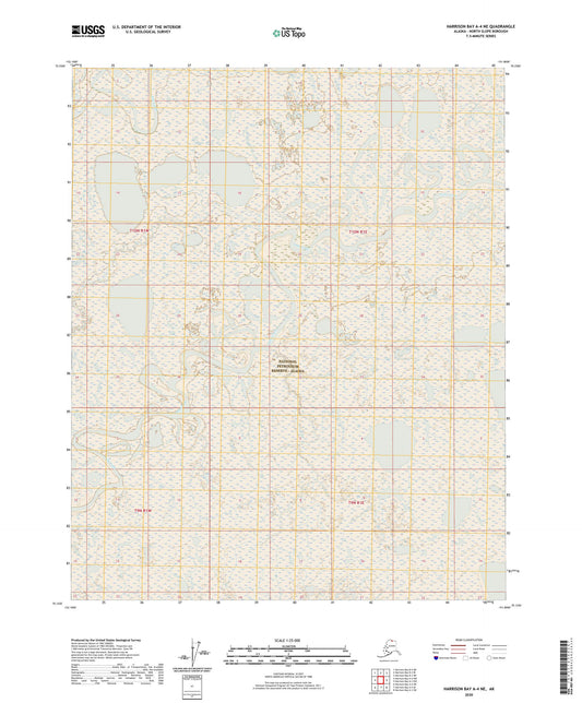 Harrison Bay A-4 NE Alaska US Topo Map Image